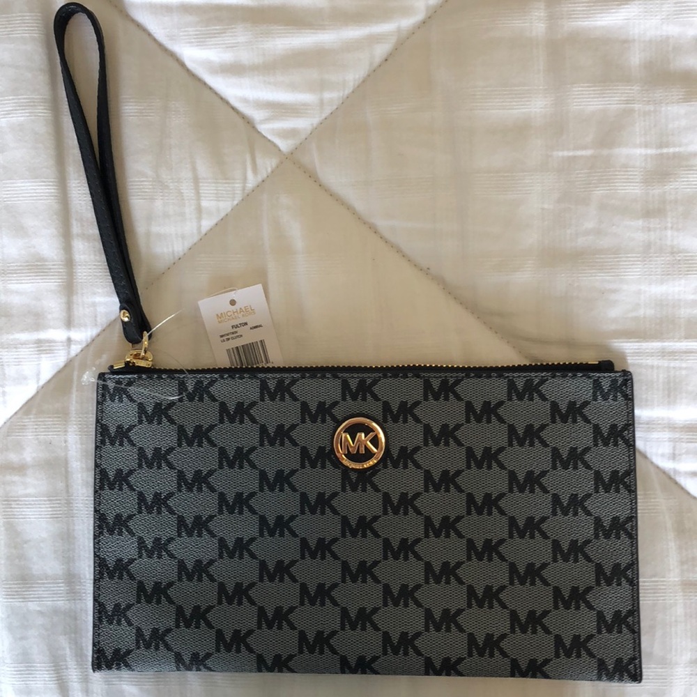 MK Large Zip Clutch